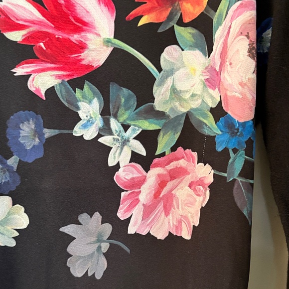 Ted Baker Silk-Blend Black Floral Crewneck Sweater - Women's - Picture 4 of 5